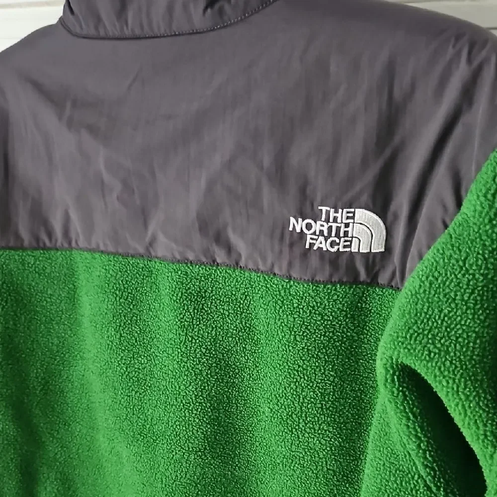 The North Face Charcoal and Forest Green Fleece Jacket